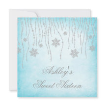 Winter Wonderland Diamond Snöflingor Sweet 16