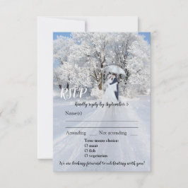 Winter Wonderland Dream Bröllop OSA Card Inbjudningar