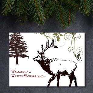 Winter Wonderland Elk Glad helg jul Kort