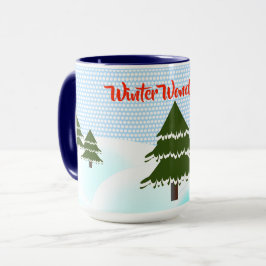 Winter Wonderland Evergreen Trees Mugg