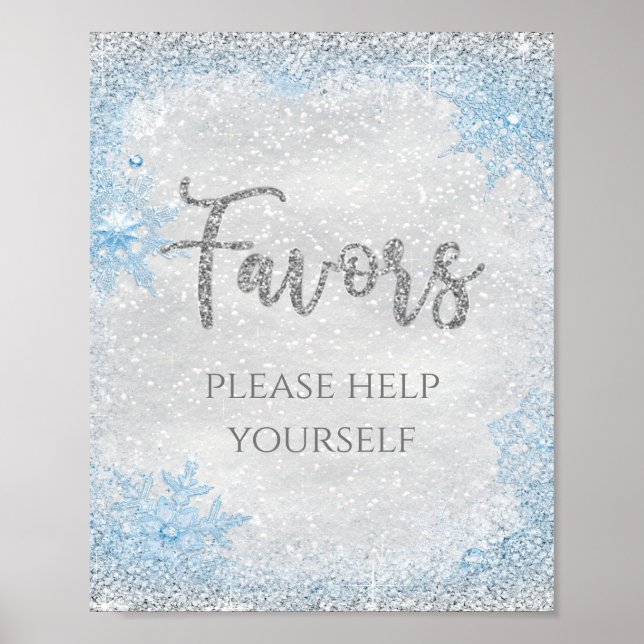Winter Wonderland Favor-tecken Poster (Framsidan)