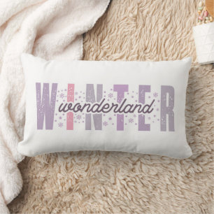 Winter Wonderland - Festive Typography Art Lumbarkudde