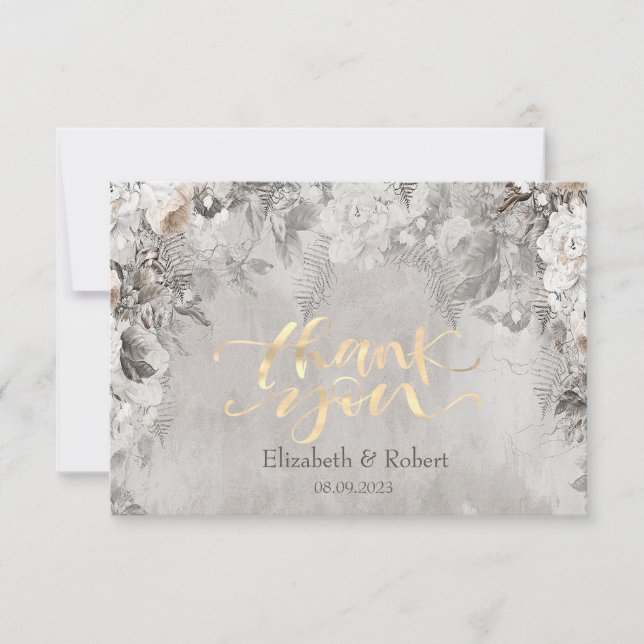 Winter Wonderland Flowers Forest Tack Kort (Framsida)