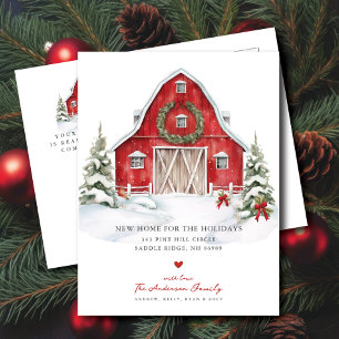 Winter Wonderland Flytta Announcement Meddelande Vykort