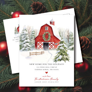 Winter Wonderland Flytta Announcement Meddelande Vykort