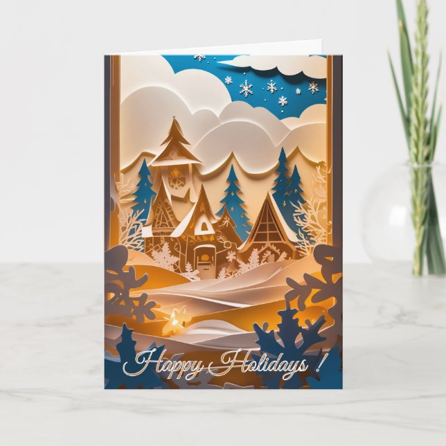 Winter Wonderland Folded Photo Kort (Framsida)