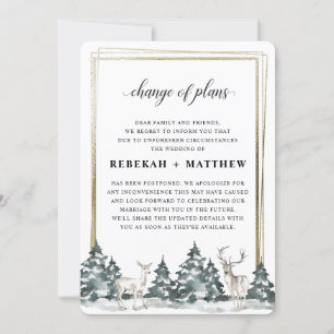 Winter Wonderland Forest   Bröllop Ändring av plan Inbjudningar