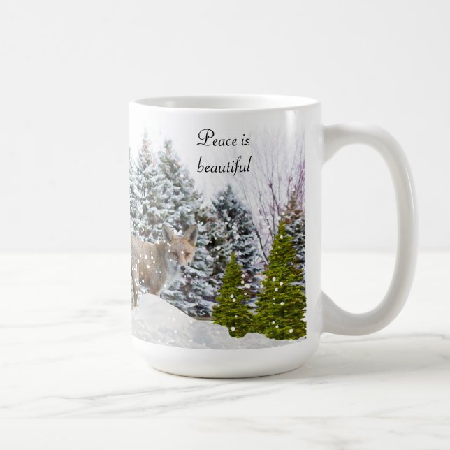 Winter Wonderland Fox/Wildlife Coffee Mugg (Höger)