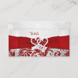 Winter Wonderland, Gått med Hearts Place Cards - R Placeringskort