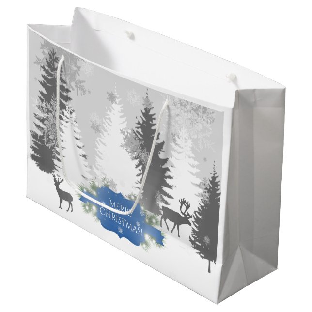 Winter Wonderland Gift Bag - Blue (Framsidan Vinklad)