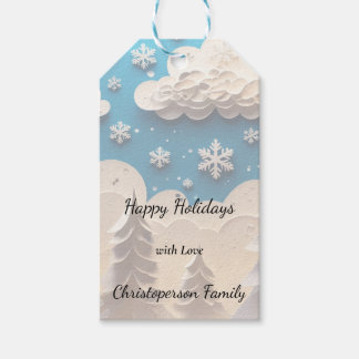 Winter Wonderland Gift Tag Presentetikett