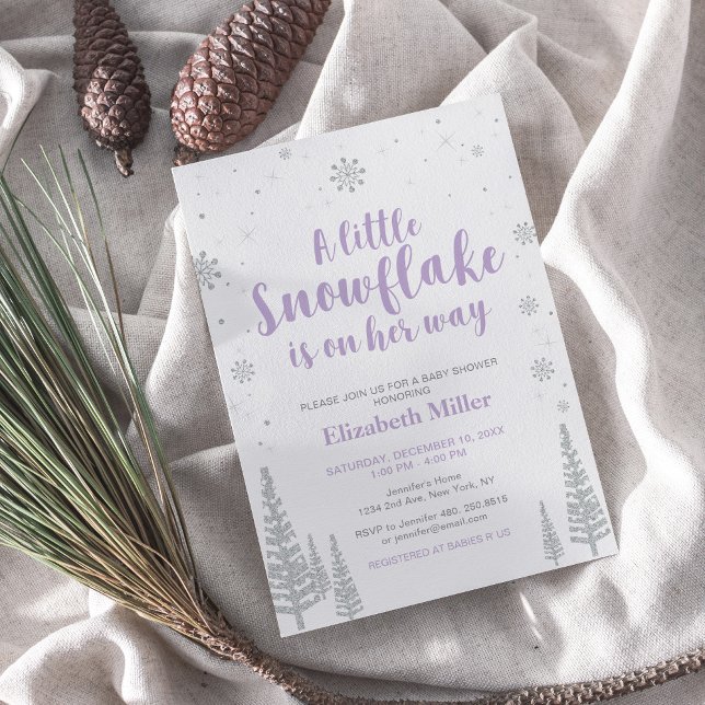 Winter Wonderland, Girl Baby Shower/Baby Sprinkle Inbjudningar (Skapare uppladdad)