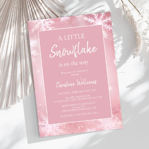 Winter Wonderland Girl Baby Shower Inbjudningar