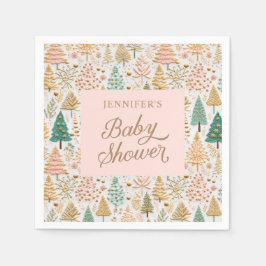 Winter Wonderland Girl Baby Shower Pappersservett