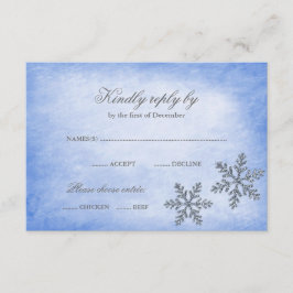 Winter Wonderland Gnistra Snöflingor Blue OSA Kort