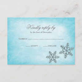 Winter Wonderland Gnistra Snöflingor Teal OSA Kort