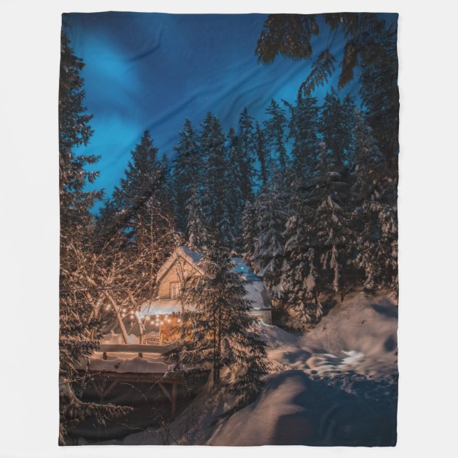 Winter Wonderland God jul Fleece Blanket (Framsidan)