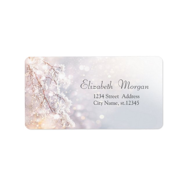 Winter Wonderland Grenar Adressetikett (Framsidan)