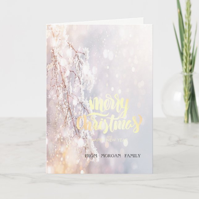 Winter Wonderland Grenar Helgkort (Framsida)