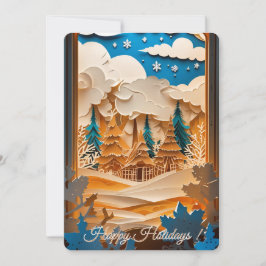 Winter Wonderland Hälsning Julkort