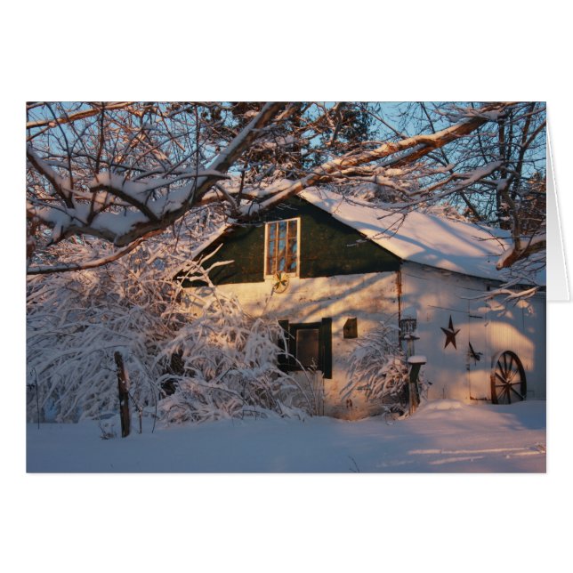 Winter Wonderland Hälsningskort (Framsidan Horizontal)