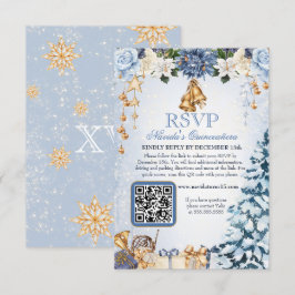 Winter Wonderland Helgdag Quinceanera QR-kod OSA Kort