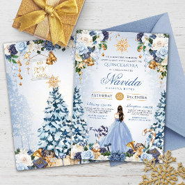 Winter Wonderland Helgdag Snö Princess Quince Inbjudningar