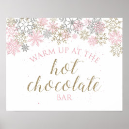 Winter Wonderland Hett Chocolate Pub Sign Poster