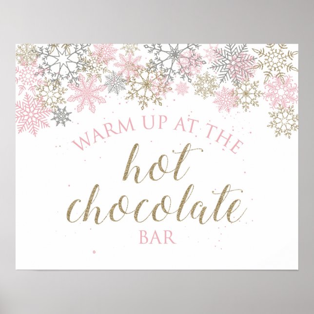 Winter Wonderland Hett Chocolate Pub Sign Poster (Framsidan)