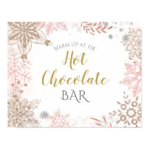 Winter Wonderland Hett Chocolate Rosa Guld Poster