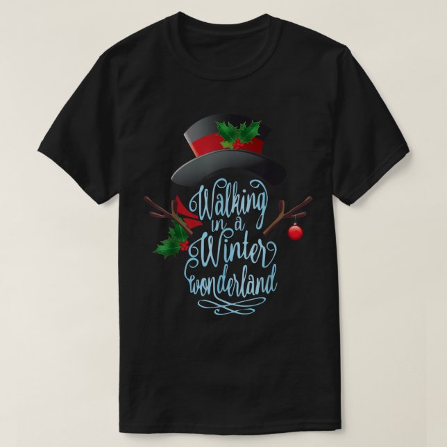 Winter Wonderland Holiday Art T Shirt (Design framsida)