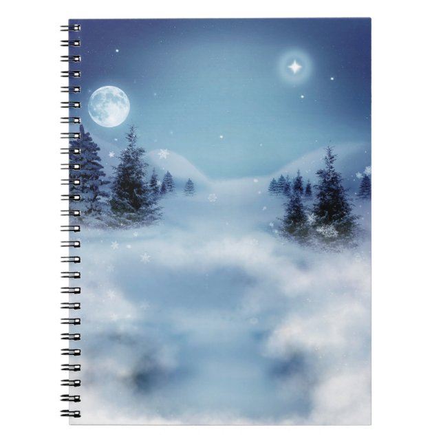 Winter Wonderland i natt Anteckningsbok (Framsidan)