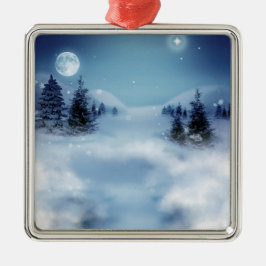 Winter Wonderland i natt Julgransprydnad Metall