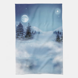 Winter Wonderland i natt Kökshandduk