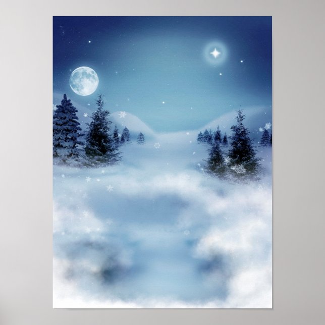 Winter Wonderland i natt Poster (Framsidan)