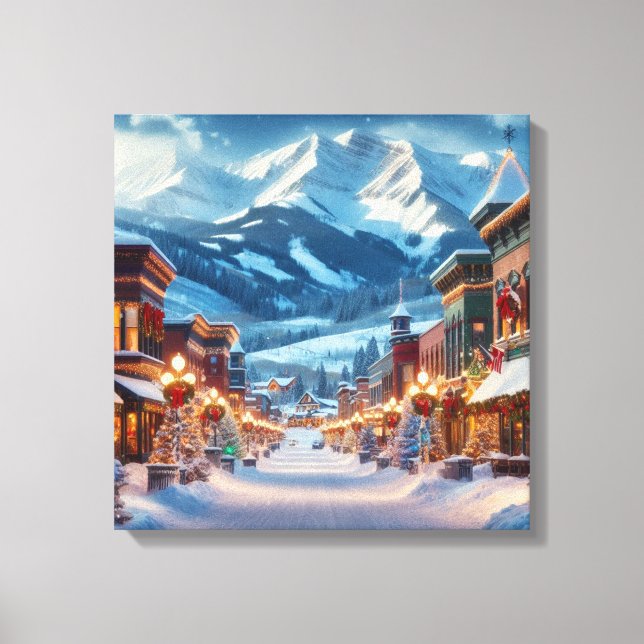 Winter Wonderland in Crested Butte, Colorado Canvastryck (Framsida)