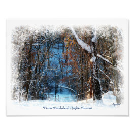 Winter Wonderland in Joplin Missouri Photo Print Fototryck