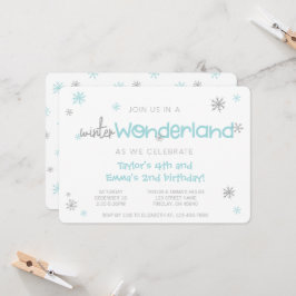 Winter Wonderland Joint Födelsedagsfest, vilken ål Inbjudningar