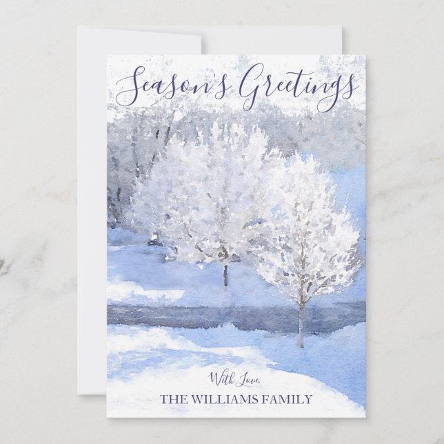 Winter Wonderland jul Back Photo Julkort (Framsida)