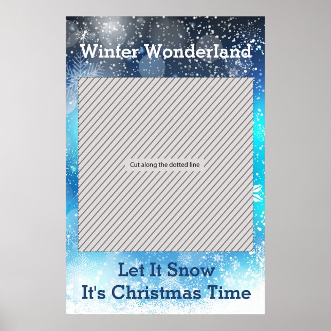 Winter Wonderland jul Party Photo Booth Poster (Framsidan)