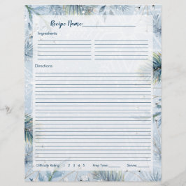 Winter Wonderland jul Recipe Binder Inserts Reklamblad