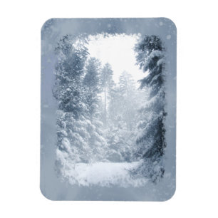 Winter Wonderland jul Snö Scene Magnet