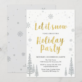 Winter wonderland Julfest Inbjudningar