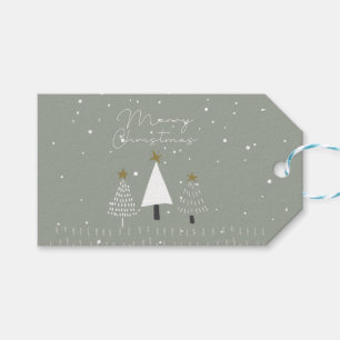 Winter Wonderland Julgranar Presentetikett