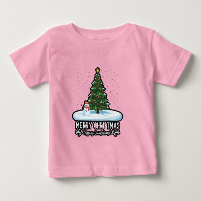 "Winter Wonderland: Julgranar, Snögubbar & Rei T Shirt (Framsida)