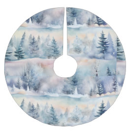 winter wonderland julgransmatta borstad polyester
