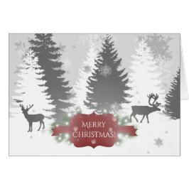 Winter Wonderland Julhälsningar Card - Red Hälsningskort