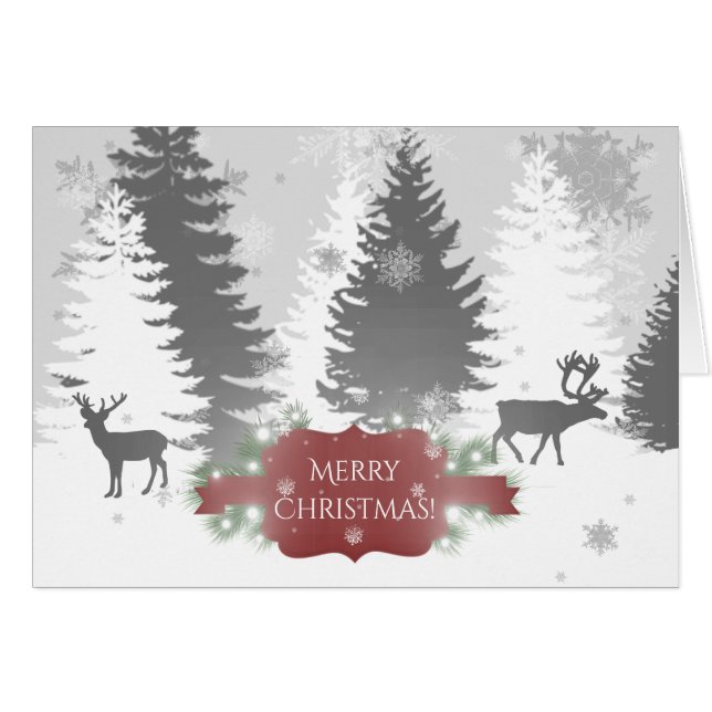 Winter Wonderland Julhälsningar Card - Red Hälsningskort (Framsidan Horizontal)