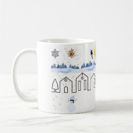 Winter wonderland kaffe mugg
