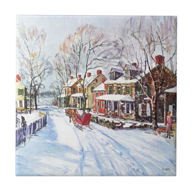 Winter Wonderland Kakelplatta (Framsidan)